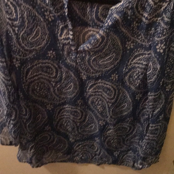 NWOT PAISLEY SWIMSUIT sheer blouse - Picture 2 of 3